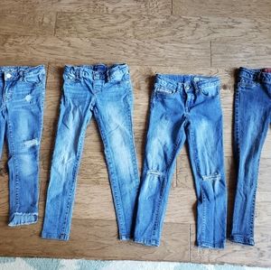 4 pair girls Jean's size 7